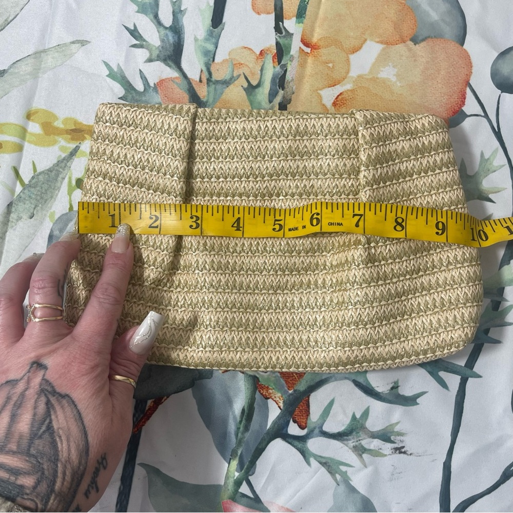 Boho Straw Clutch Purse - Picture 4 of 6